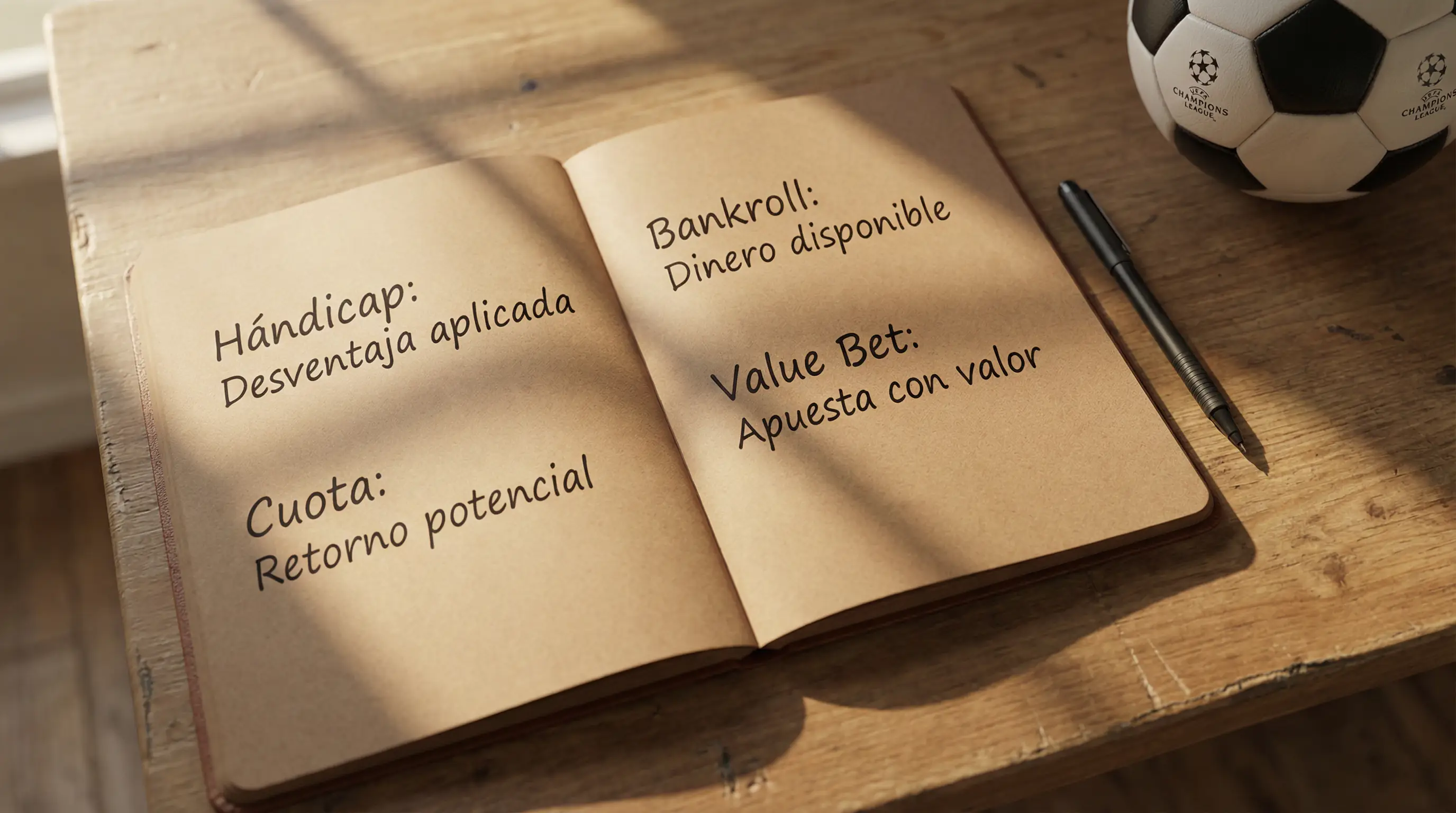 Glosario de apuestas de fútbol con términos y definiciones clave